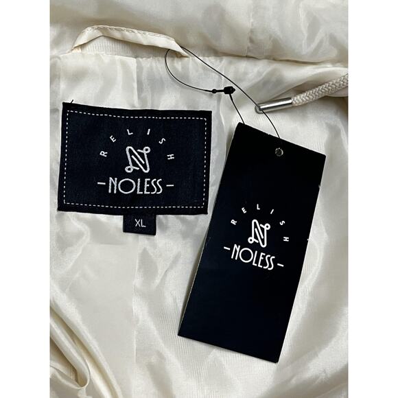 Relish Noless Jacket Womens XL Beige Faux Fur Hooded Full Zip Plush Lined Teddy - Picture 5 of 10